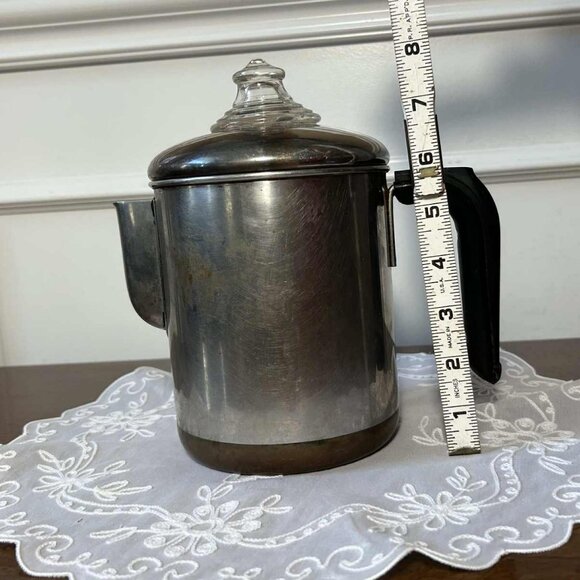 Vintage Revere Ware 1801 copper-clad stainless steel coffee pot / percolator - Picture 7 of 10